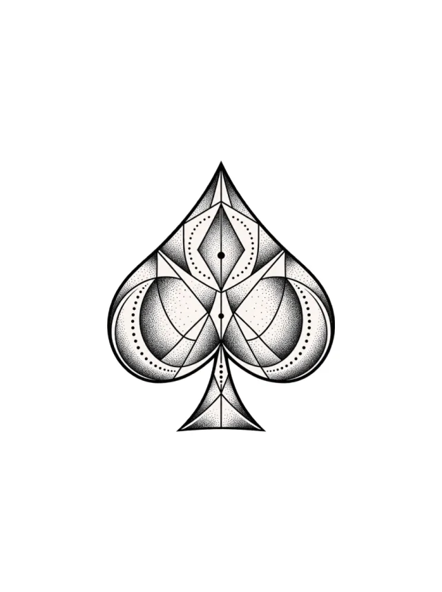 Spade Geometric Tattoo clean design