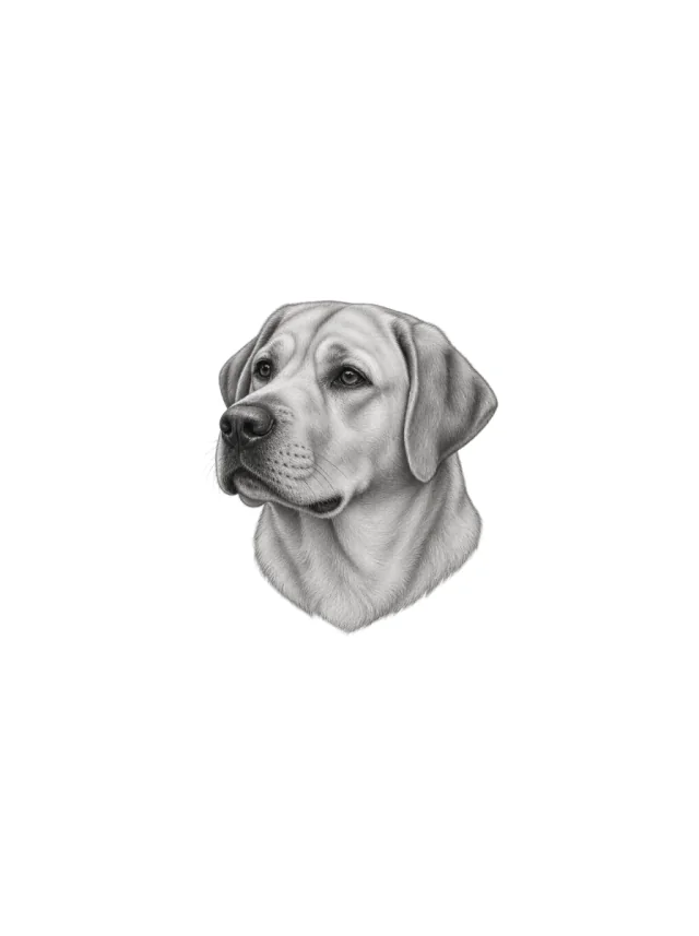 Micro Realism Labrador Retriever Tattoo clean design
