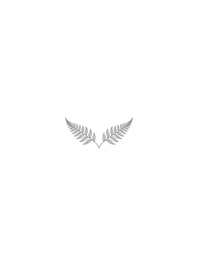 Fine Line Fern Lower Back Tattoo clean design