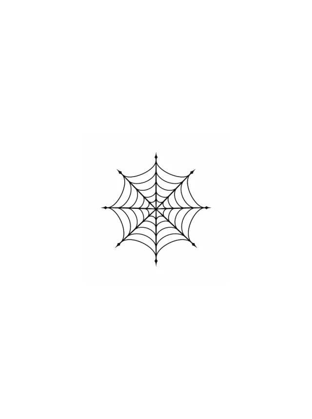 Blackwork Spider Web Elbow Tattoo clean design