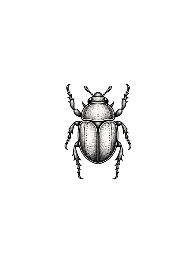 Dotwork Scarab Wrist Tattoo clean design