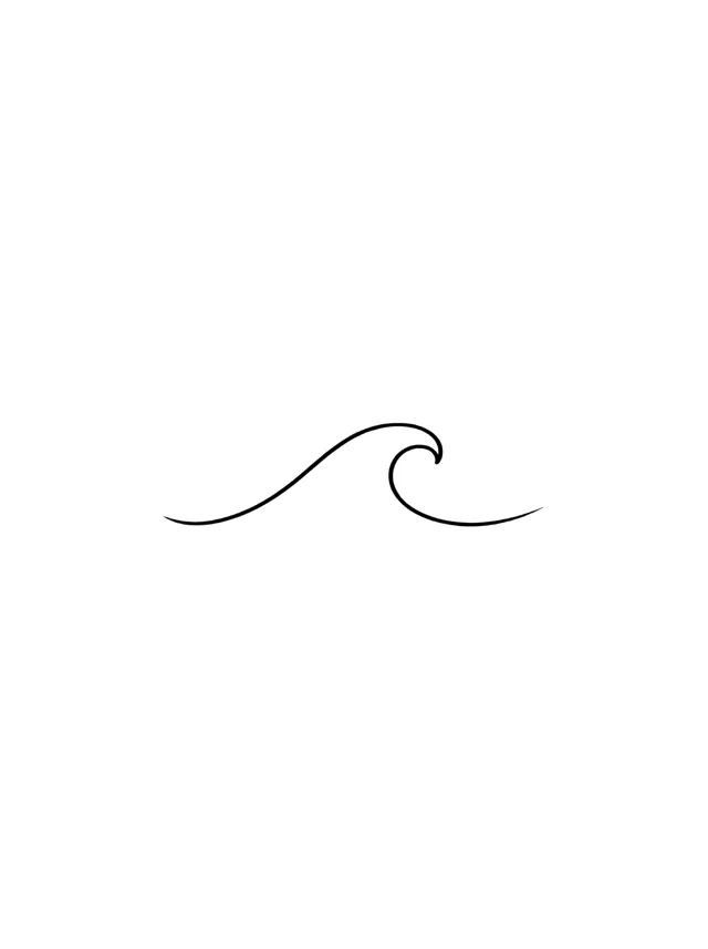 Minimalist Wave Inner Forearm Tattoo clean design