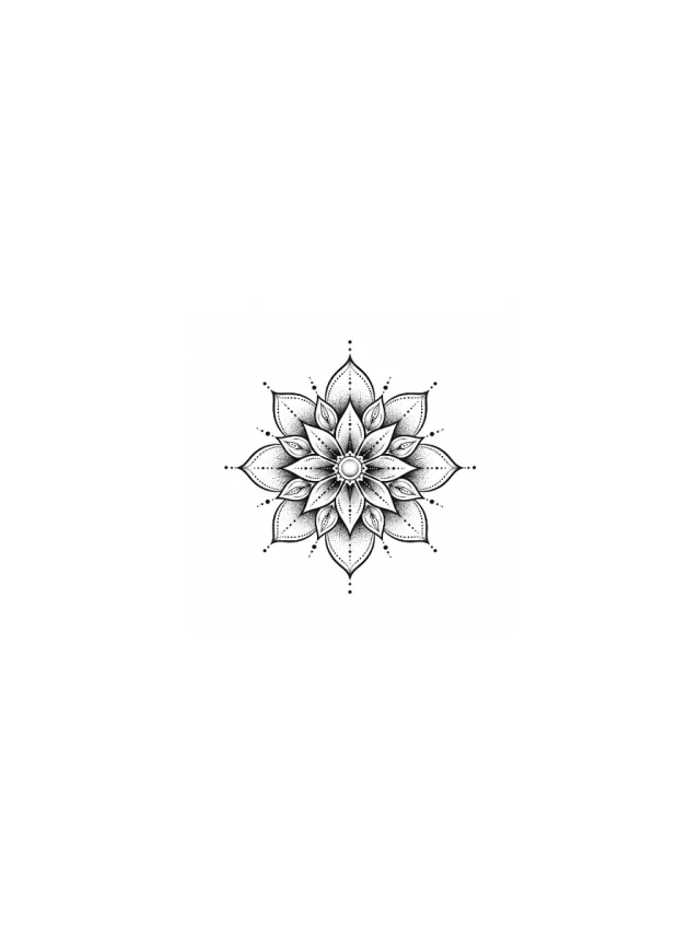 Dotwork Mandala Elbow Tattoo clean design