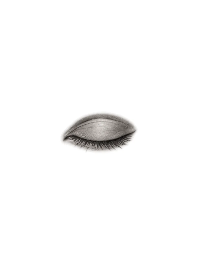 Closed Eye Micro-Realism Tattoo clean design