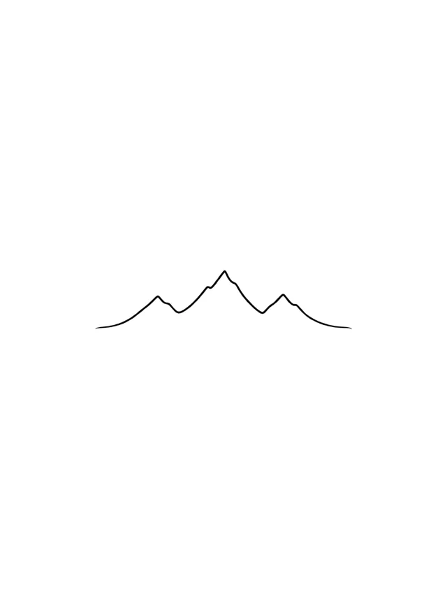 Minimalist Mountain Ridge Wrist Tattoo clean design