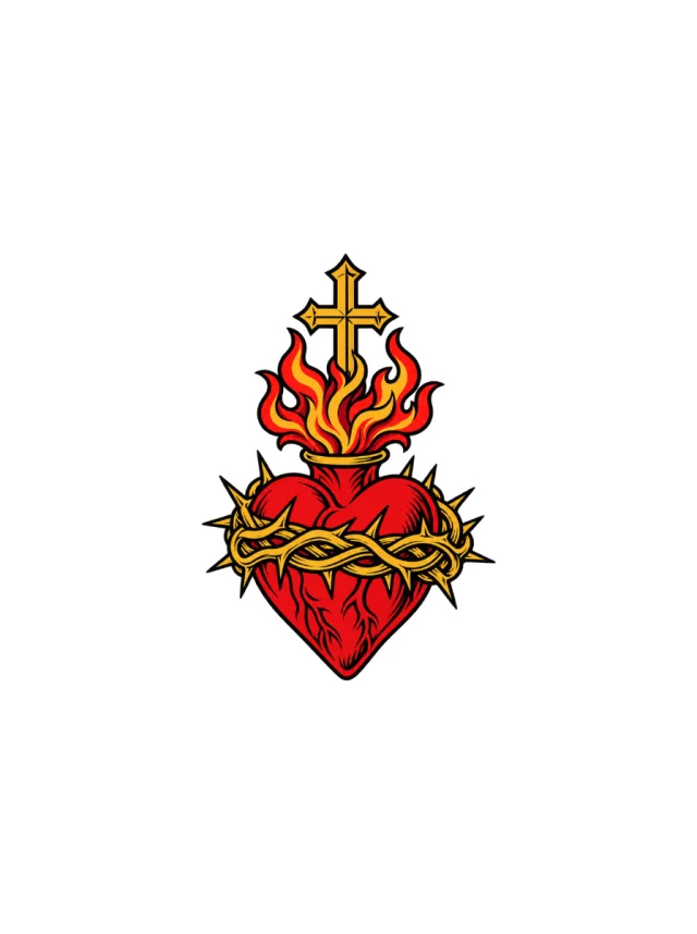 Sacred Heart Tattoo clean design