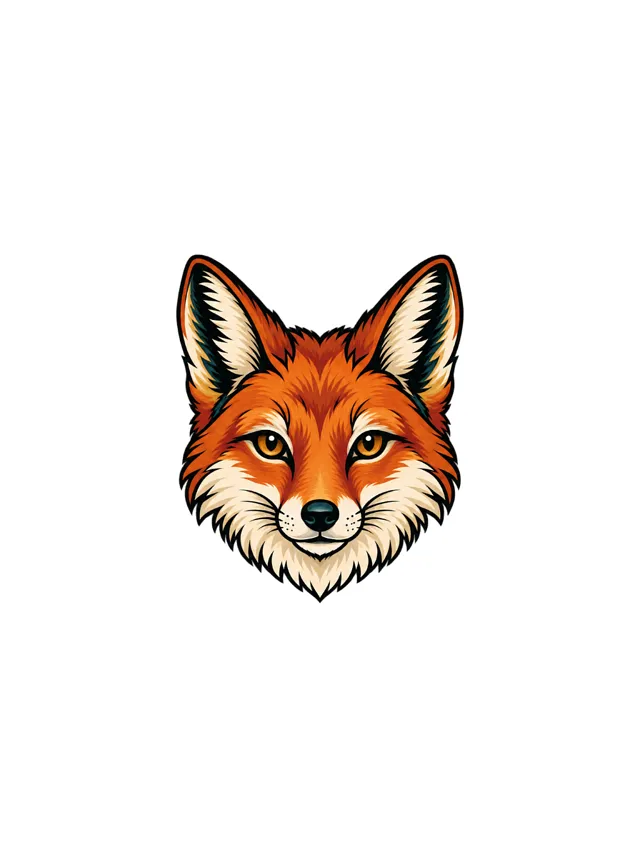 Neo-Traditional Fox Head Inner Wrist Tattoo clean design