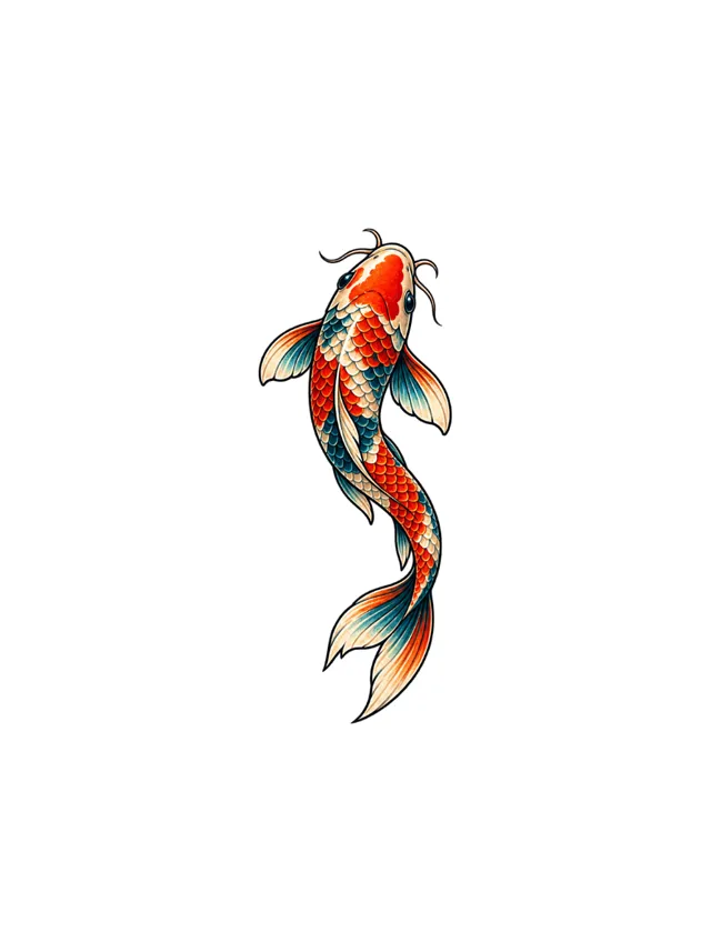 Illustrative Koi Inner Wrist Tattoo clean design