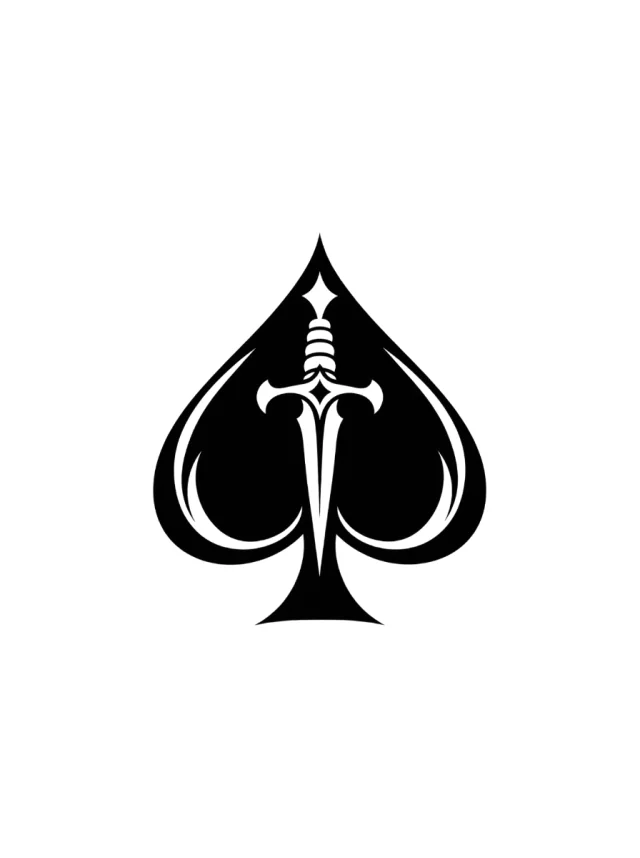 Spade Dagger Tattoo clean design