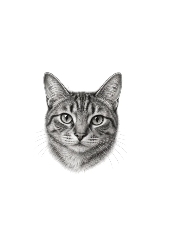 Tatuagem de gato no braço, desenho limpo