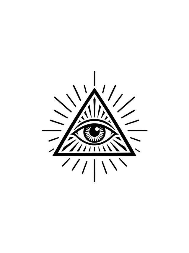 Blackwork All-Seeing Eye Wrist Tattoo clean design