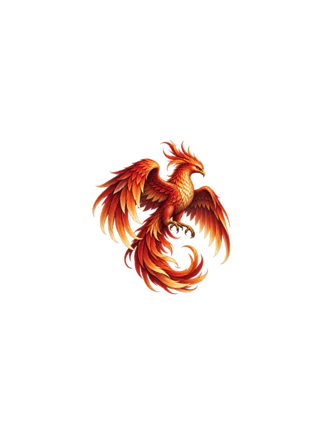 Color Realism Phoenix Shoulder Tattoo clean design