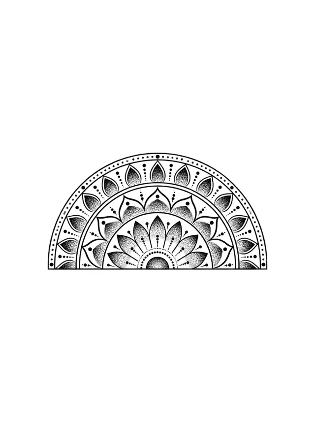 Dotwork Half Mandala Forearm Tattoo clean design