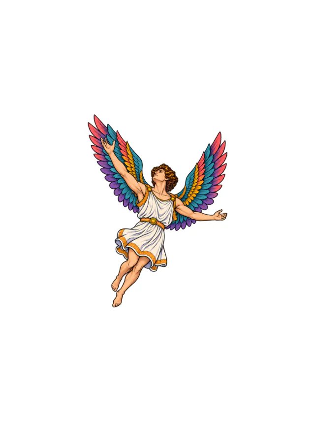 Icarus Rising Wings Tattoo clean design