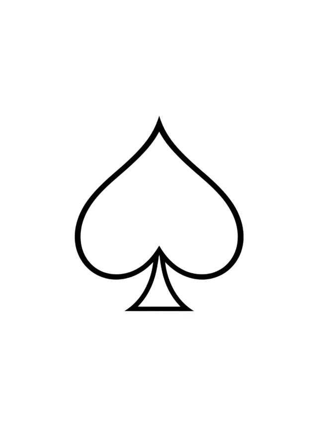 Spade Outline Tattoo clean design