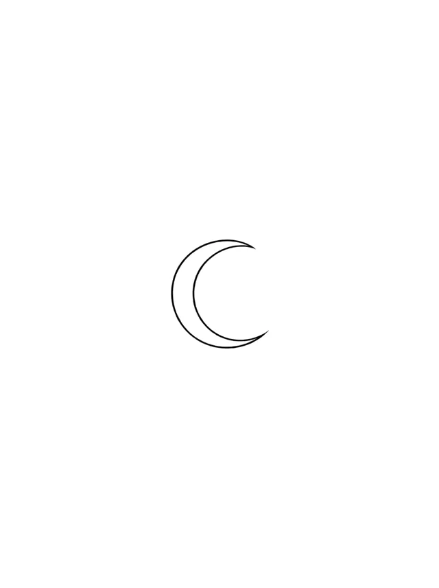 Minimalist Crescent Finger Tattoo clean design