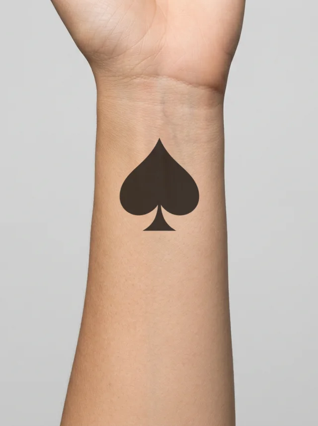 Spade Solid Tattoo on-skin preview