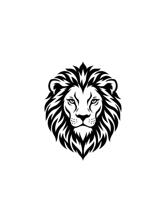 Blackwork Lion Head Wrist Tattoo clean design