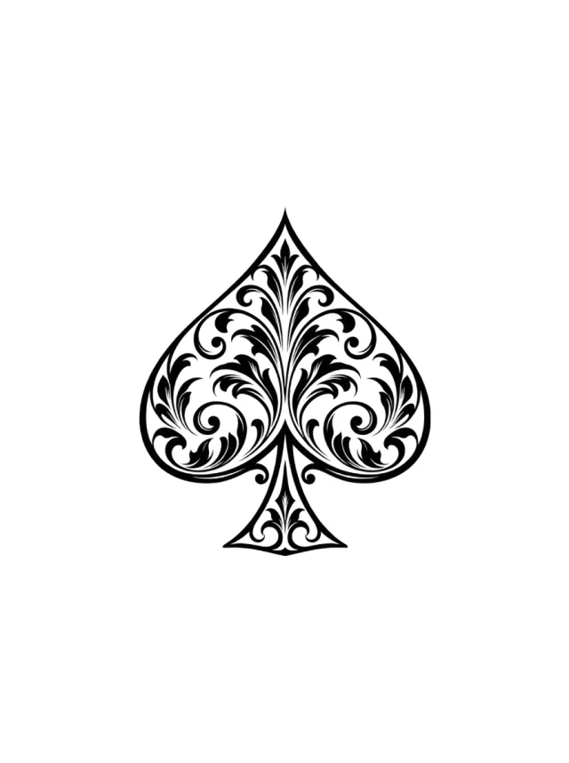 Spade Filigree Tattoo clean design
