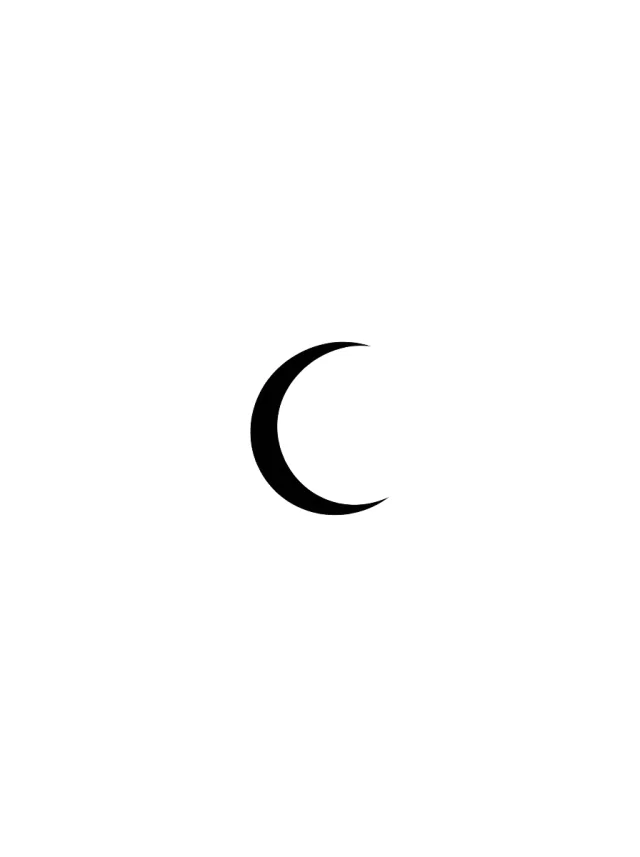 Minimalist Crescent Moon Shoulder Tattoo clean design