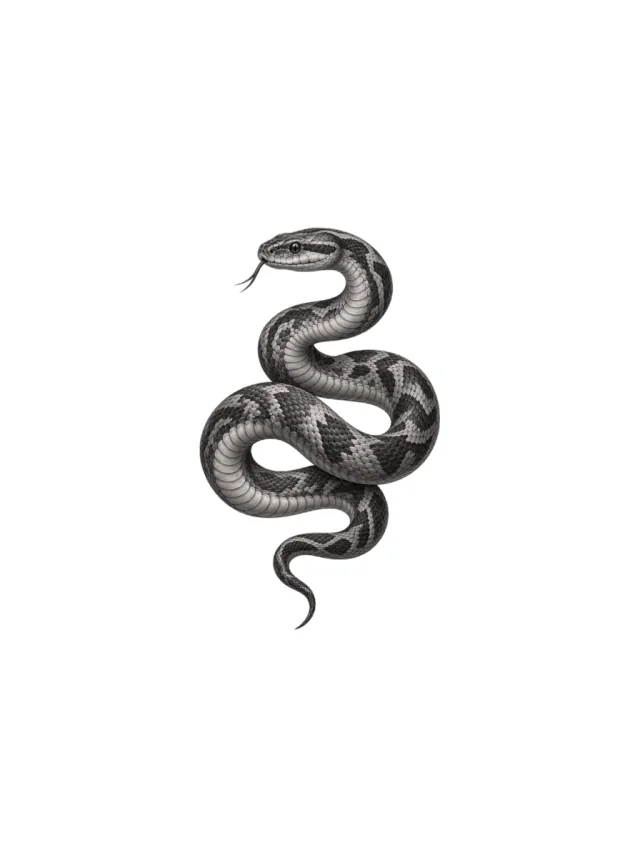 Tatuaje de serpiente en la pantorrilla, diseño limpio