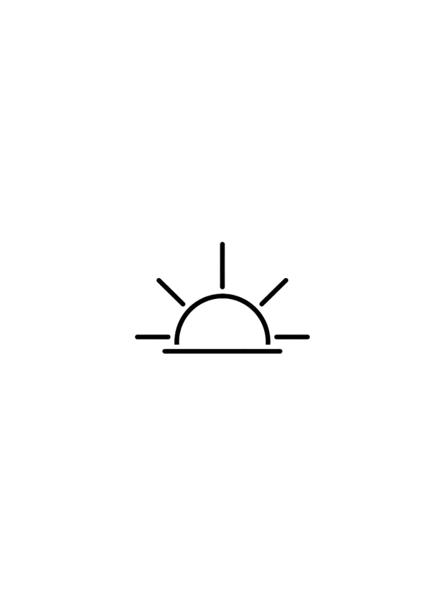 Half Circle Rising Sun Tattoo clean design