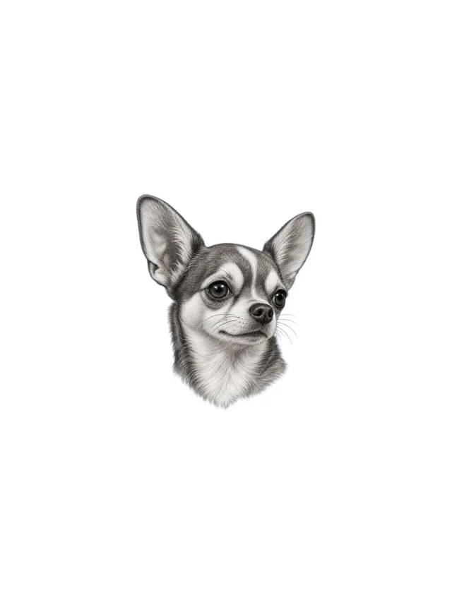 Micro Realism Chihuahua Tattoo clean design