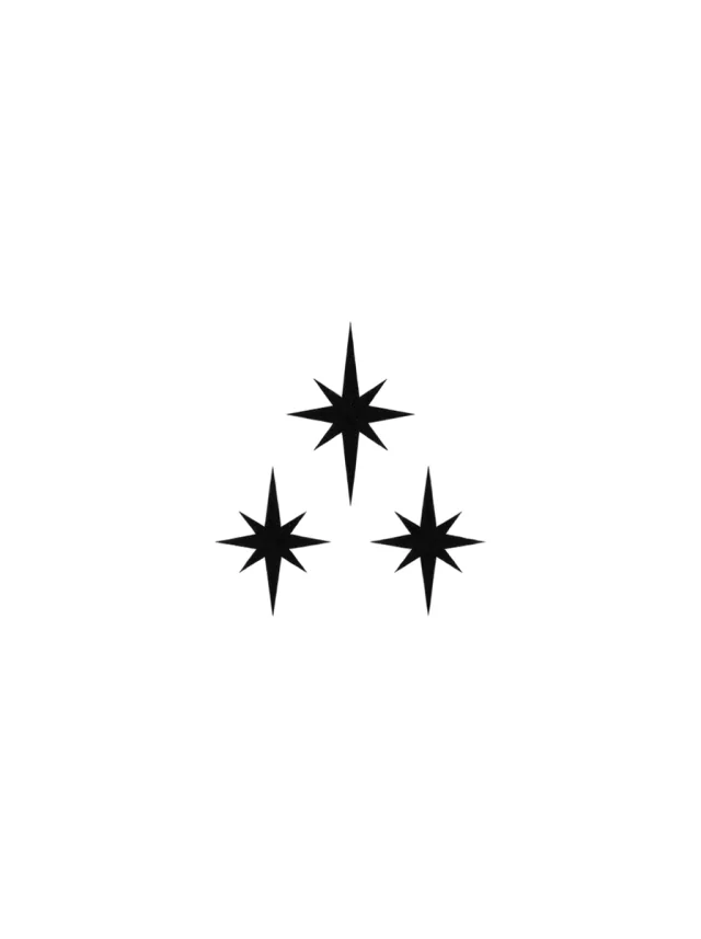 Tatuagem de estrelas no braço, desenho limpo