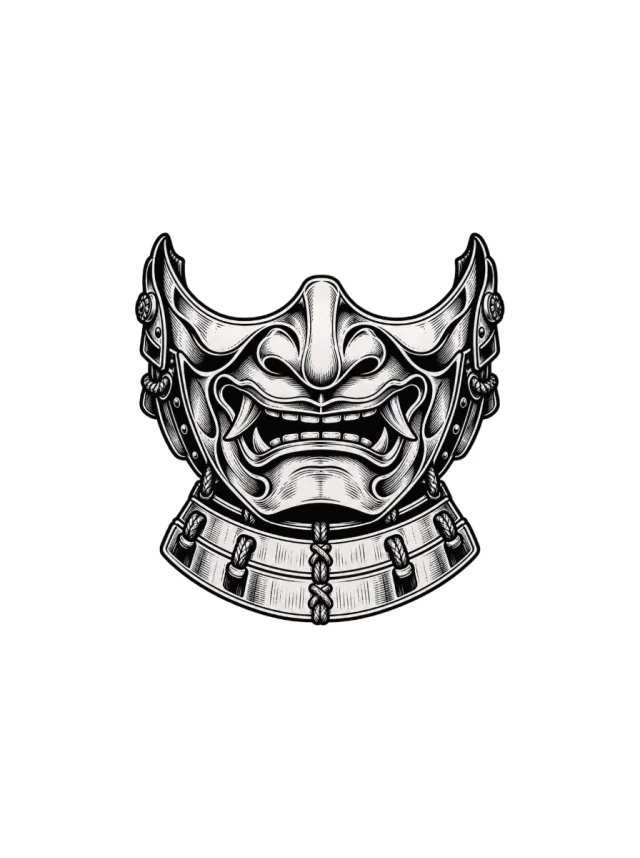 Menpo Mask Tattoo clean design