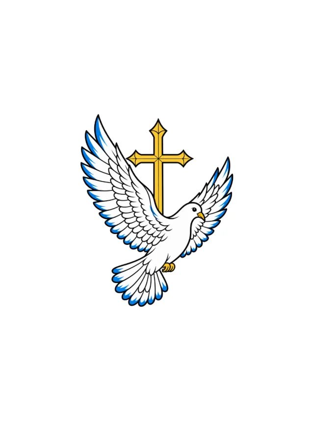 Dove Cross Tattoo clean design