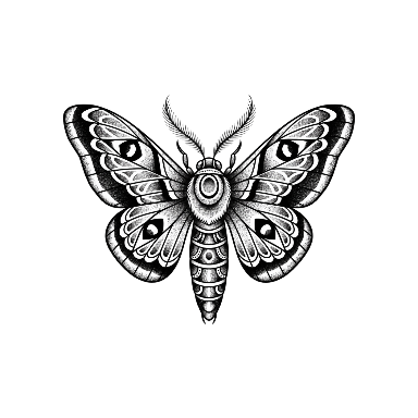 Dotwork Moth Forearm Tattoo planner element