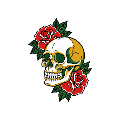 Skull and Rose Chest Tattoo planner element