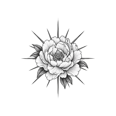 Sunburst Peony Forearm Tattoo planner element