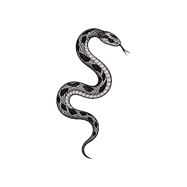 Blackwork Snake Inner Wrist Tattoo planner element