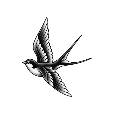 Old School Swallow Wrist Tattoo planner element