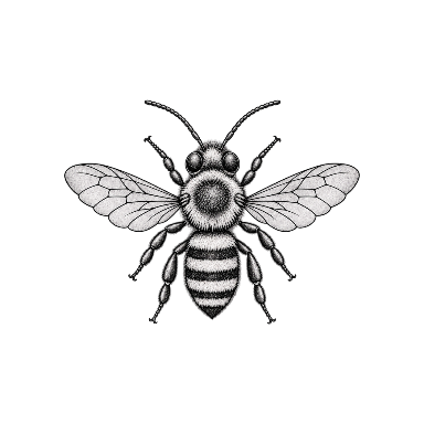 Dotwork Bee Wrist Filler Tattoo planner element