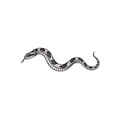Blackwork Snake Upper Chest Tattoo planner element