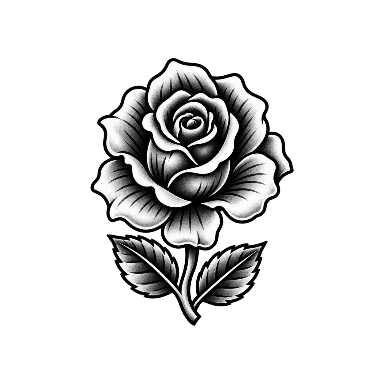 Old School Rose Calf Tattoo planner element