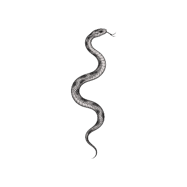 Fine Line Snake Thigh Tattoo planner element