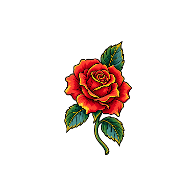 Neo-Traditional Color Rose Forearm Tattoo planner element