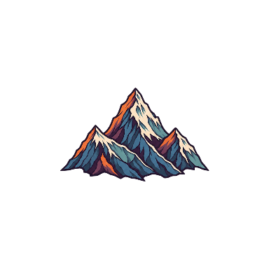 Illustrative Color Mountain Upper Chest Tattoo planner element