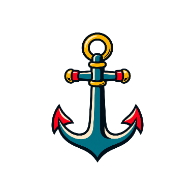 Old-School Color Anchor Inner Wrist Tattoo planner element