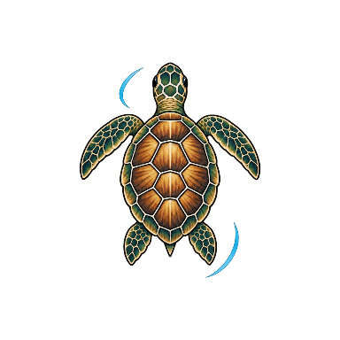 Illustrative Sea Turtle Calf Tattoo planner element
