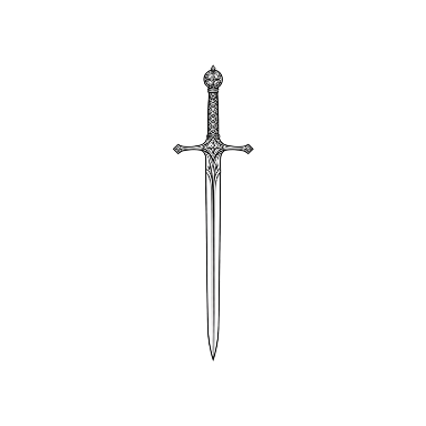 Fine Line Sword Spine Tattoo planner element
