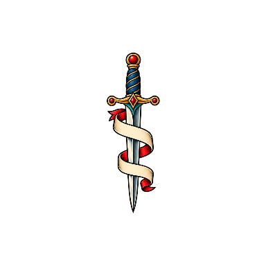 Old School Sword Inner Forearm Tattoo planner element