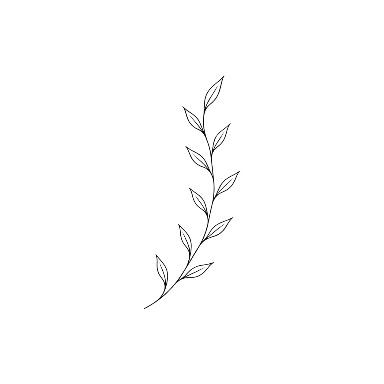 Fine Line Leaf Branch Inner Forearm Tattoo planner element