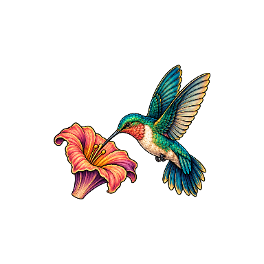 Illustrative Hummingbird Inner Forearm Tattoo planner element