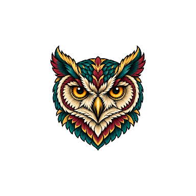Neo-Traditional Owl Inner Forearm Tattoo planner element