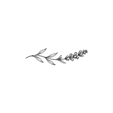 Fine Line Lavender Collarbone Tattoo planner element