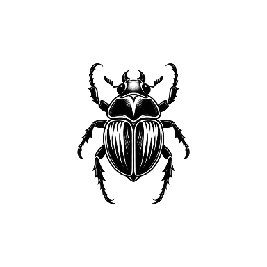 Blackwork Scarab Collarbone Tattoo planner element